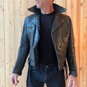 VINTAGE Men’s Handmade Patina Leather Jacket
